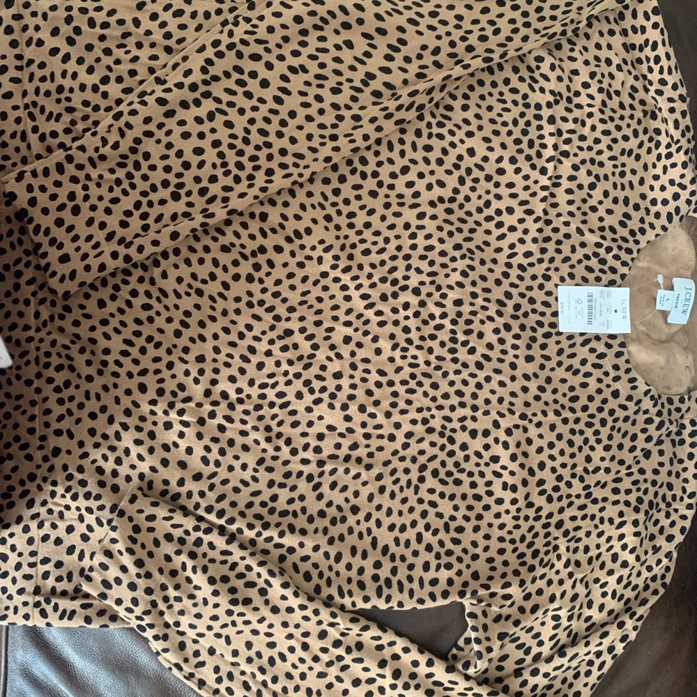 NWT - JCrew Leopard Print lightweight sweater.